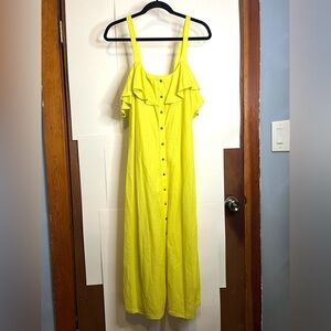 NWT Gianni Bini Women’s Size XL “Clara” Yellow Knit Button Front Midi Dress